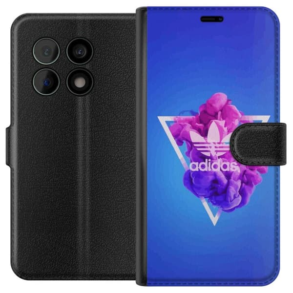 OnePlus 10 Pro Lompakkokotelo Adidas-inspiroitunut sininen muotoilu - urheilullinen motiivi retro-vibeillä sinisissä sävyissä