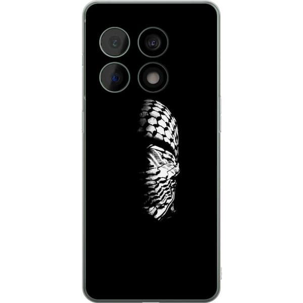 OnePlus 10 Pro Gennemsigtig cover Keffiyeh-mønster - klassisk sort-hvid palæstinensisk tørklæde med kulturel betydning