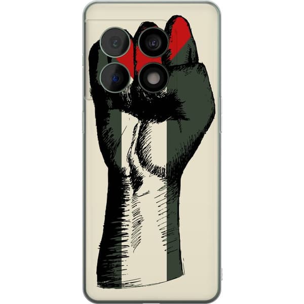 OnePlus 10 Pro Gennemsigtig cover Hånd bundet i Palæstinas farver - kraftfuldt symbol for frihedsbevægelsen