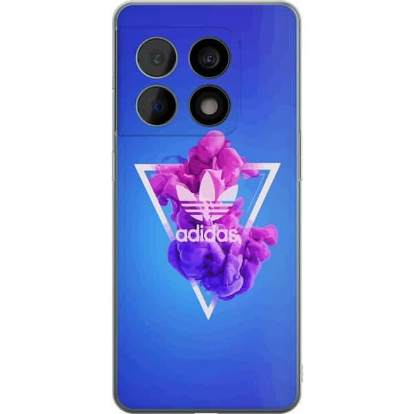 OnePlus 10 Pro Läpinäkyvä kuori Adidas-inspiroitunut sininen muotoilu - urheilullinen motiivi retro-vibeillä sinisissä sävyissä