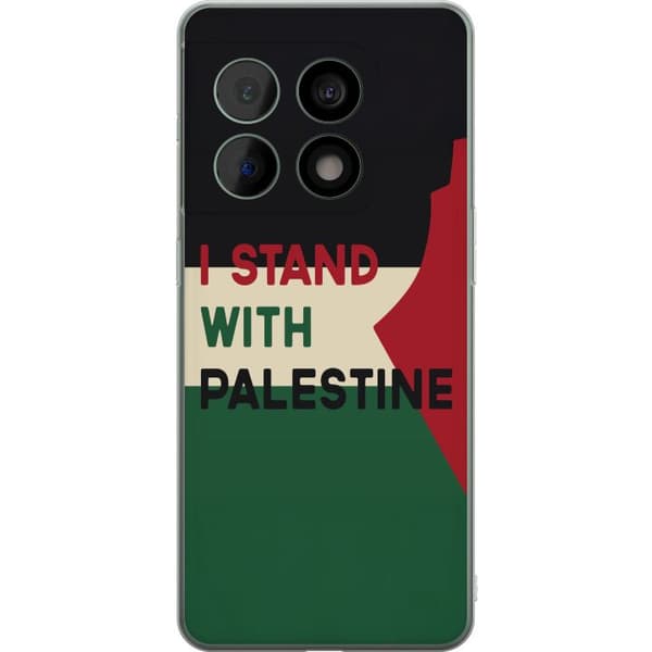 OnePlus 10 Pro Gennemsigtig cover Stå sammen med Palæstina - solidaritetsdesign med en stærk besked