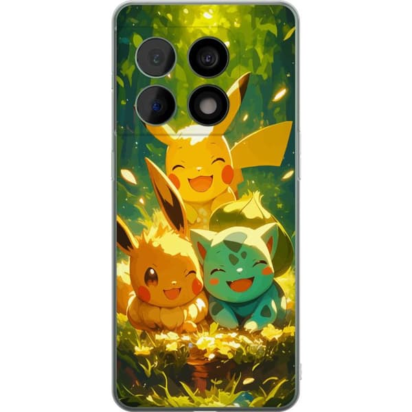 OnePlus 10 Pro Gennemsigtig cover Pixelmonster spillestil - farverig design til retro-elskende gamere