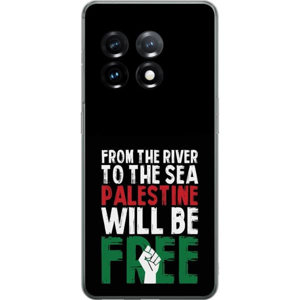 OnePlus 11 Läpinäkyvä kuori Vapauta Palestiina