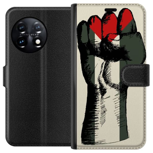 OnePlus 11R Lommeboketui Hand knyttet i Palestinas farger - kraftig symbol for frihetsbevegelsen