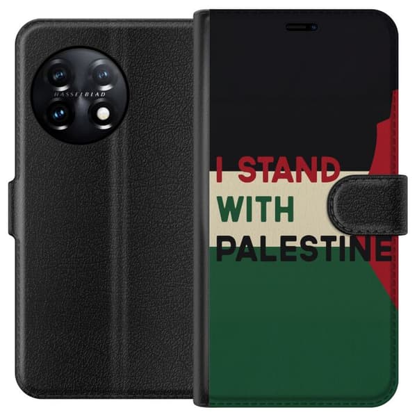OnePlus 11R Lommeboketui Stå opp for Palestina - solidaritetsdesign med en sterk melding