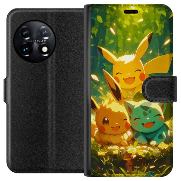 OnePlus 11R Tegnebogsetui Pixelmonster spillestil - farverig design til retro-elskende gamere