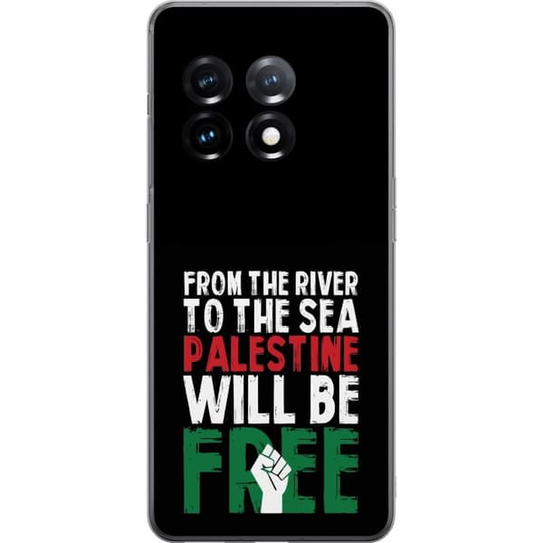 OnePlus 11R Genomskinligt Skal Free Palestine – politiskt statement med kraftfullt grafiskt uttryck
