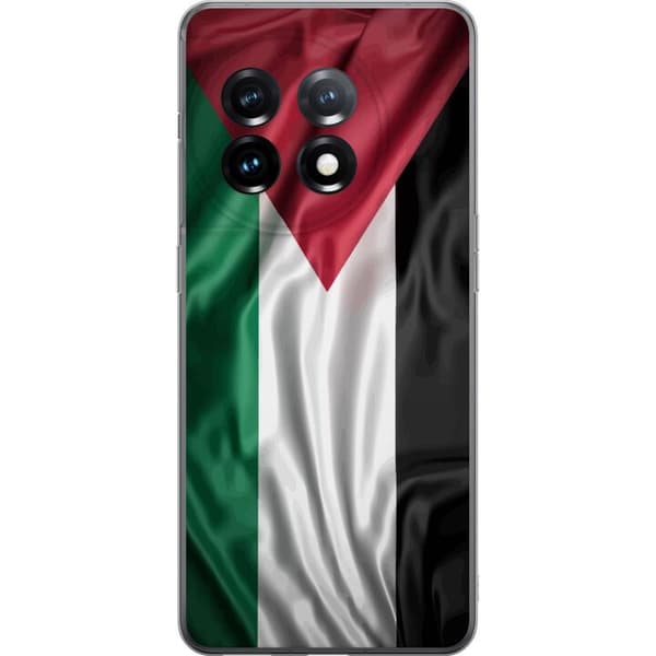 OnePlus 11R Läpinäkyvä kuori Palestiinan lippu – ikoninen vapauden symboli punaisessa, mustassa, valkoisessa ja vihreässä