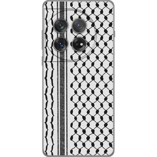 OnePlus 12 Gennemsigtig cover Palæstinensisk mønster - inspireret af traditionel stil keffiyeh-stof
