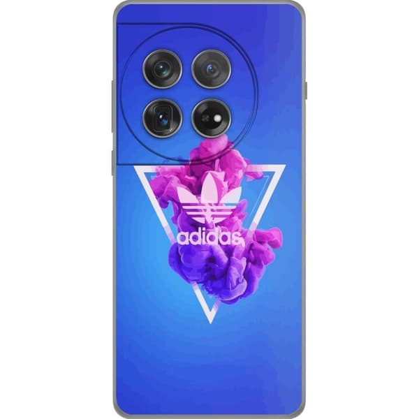 OnePlus 12 Gennemsigtig cover Adidas-inspireret blåt design - sporty motiv med retrovibe i blå toner