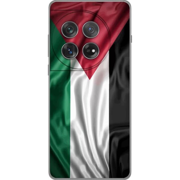 OnePlus 12 Gjennomsiktig deksel Palestinaflagget – ikoniskt symbol på frihet i rødt, svart, hvitt og grønt