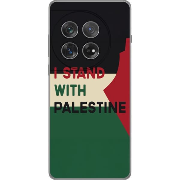 OnePlus 12 Genomskinligt Skal Stand with Palestine – solidaritetsdesign med starkt budskap
