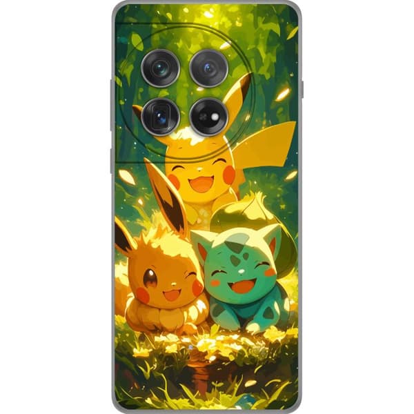 OnePlus 12 Läpinäkyvä kuori Pixelmonster pelityyli - värikäs muotoilu retroa rakastaville pelaajille