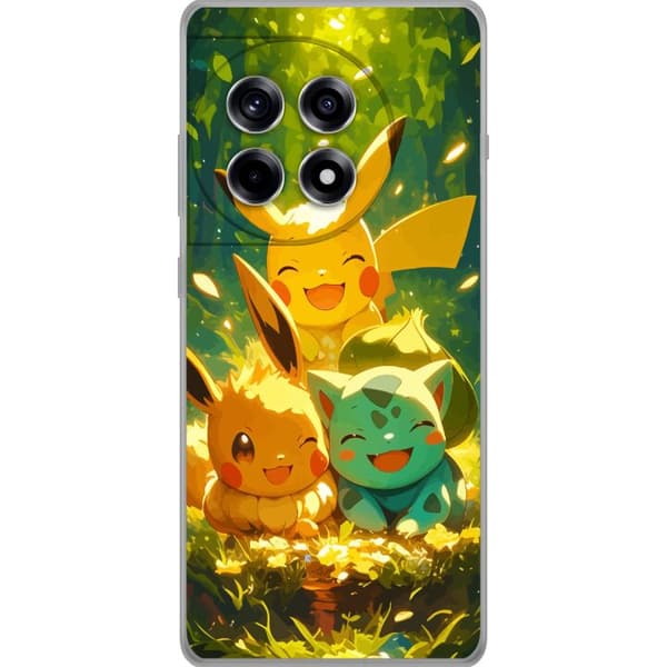 OnePlus 12R Läpinäkyvä kuori Pixelmonster pelityyli - värikäs muotoilu retroa rakastaville pelaajille