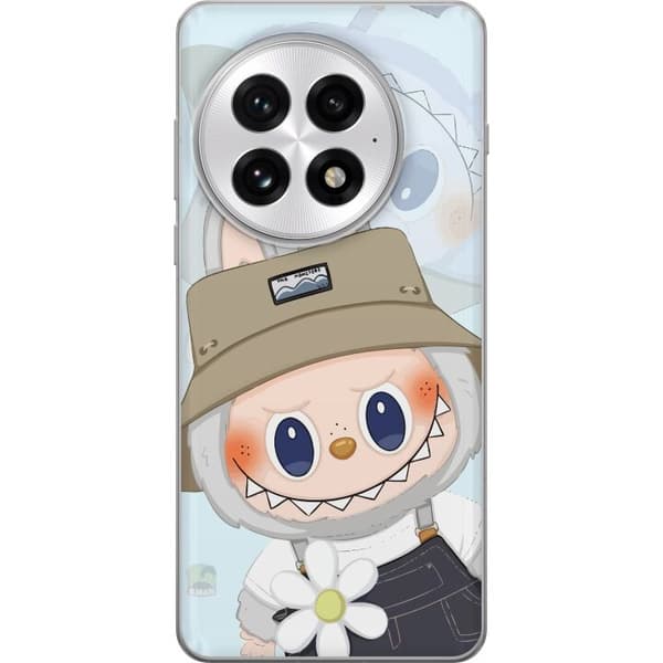 OnePlus 13 Gjennomsiktig deksel Labubu med hatt - Pop Mart-figur Mr. Butcher i retrostil med karakter