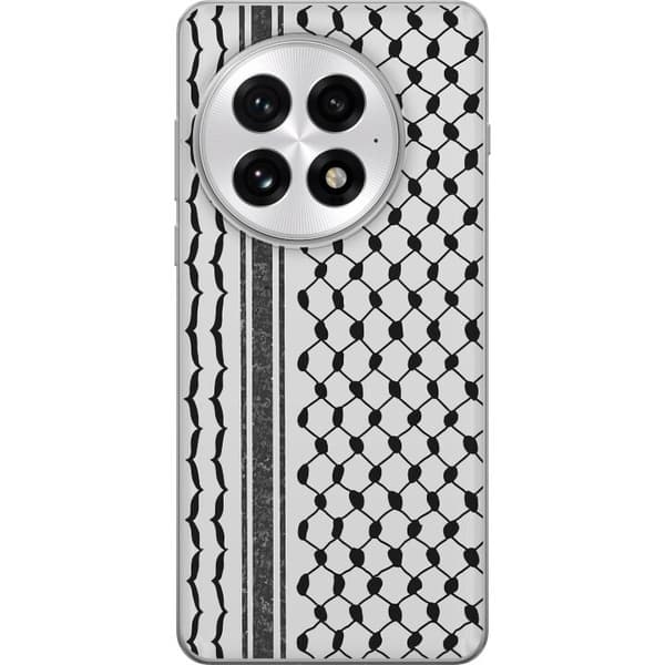 OnePlus 13 Läpinäkyvä kuori Palestiinalainen kuvio - perinteiseen tyyliin inspiroima keffiyeh-kangas