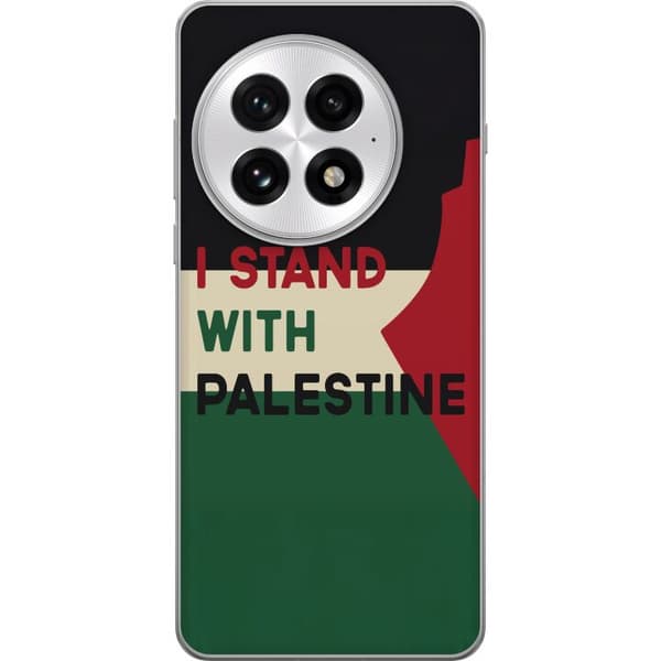 OnePlus 13 Läpinäkyvä kuori Pysähdy Palestiinan puolesta - solidaarisuussuunnittelu vahvalla viestillä