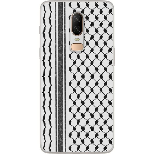 OnePlus 6 Gjennomsiktig deksel Palestinsk mønster - inspirert av tradisjonell stil keffiyeh-stoff