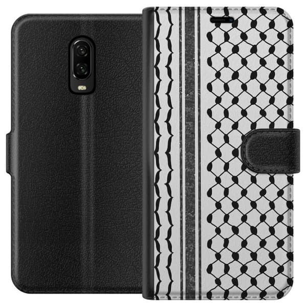 OnePlus 6T Lommeboketui Palestinsk mønster - inspirert av tradisjonell stil keffiyeh-stoff