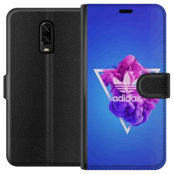 OnePlus 6T Lommeboketui Adidas-inspirert blått design - sporty motiv med retro vibe i blåtoner