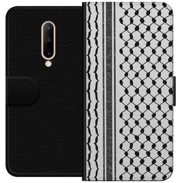 OnePlus 7 Pro Tegnebogsetui Palæstinensisk mønster - inspireret af traditionel stil keffiyeh-stof