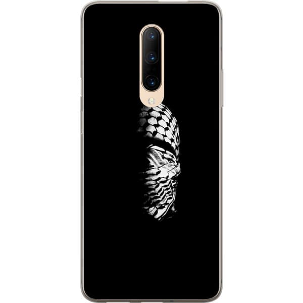 OnePlus 7 Pro Läpinäkyvä kuori Keffiyeh-kuviointi - klassinen palestiinalainen mustavalkoinen shaali, jolla on kulttuurinen merkitys