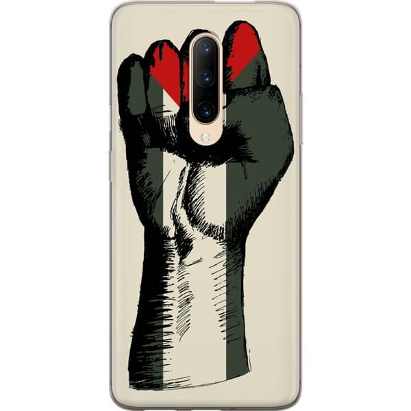 OnePlus 7 Pro Gjennomsiktig deksel Hand knyttet i Palestinas farger - kraftig symbol for frihetsbevegelsen