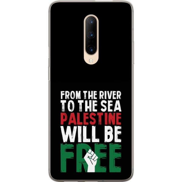 OnePlus 7 Pro Genomskinligt Skal Free Palestine – politiskt statement med kraftfullt grafiskt uttryck