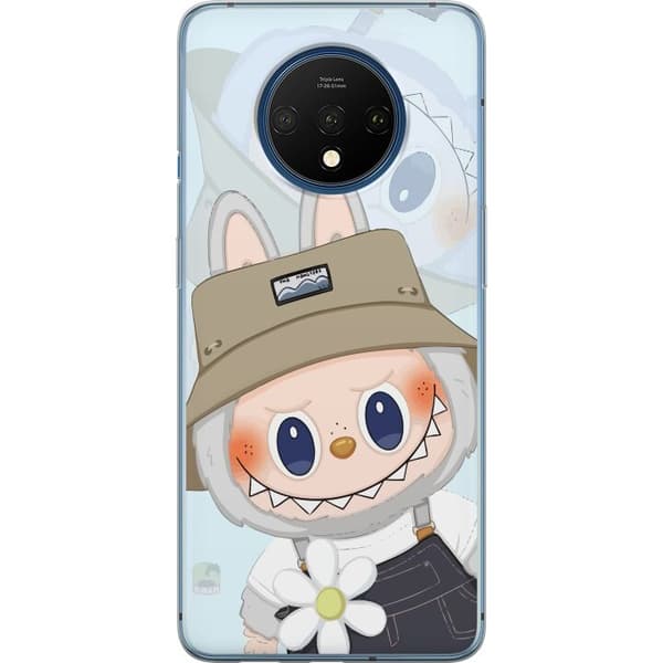 OnePlus 7T Gennemsigtig cover Labubu med hat - Pop Mart figur Mr. Butcher i retro-stil med karakter