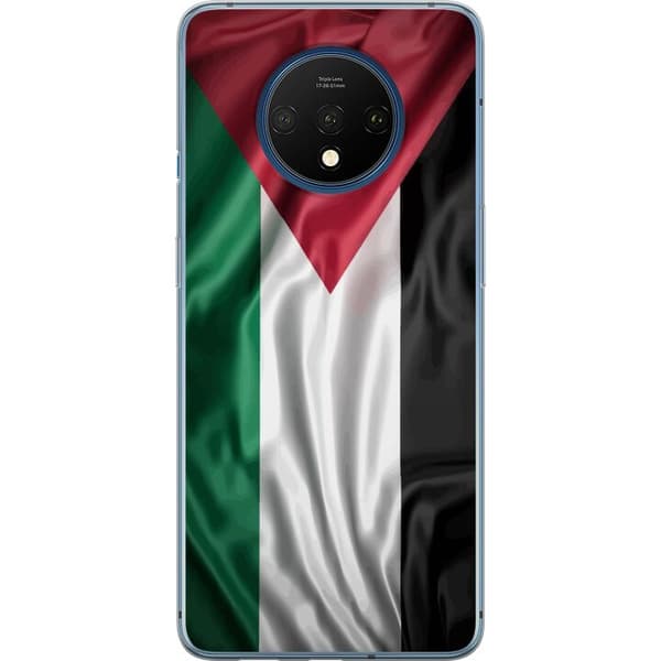 OnePlus 7T Gjennomsiktig deksel Palestinaflagget – ikoniskt symbol på frihet i rødt, svart, hvitt og grønt
