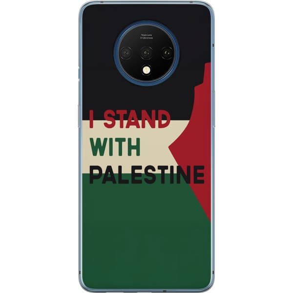OnePlus 7T Gjennomsiktig deksel Stå opp for Palestina - solidaritetsdesign med en sterk melding