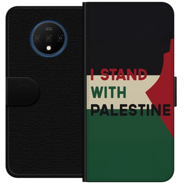 OnePlus 7T Lommeboketui Stå opp for Palestina - solidaritetsdesign med en sterk melding
