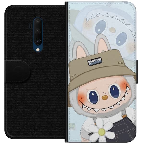 OnePlus 7T Pro Tegnebogsetui Labubu med hat - Pop Mart figur Mr. Butcher i retro-stil med karakter