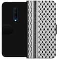 Pikkukuva 1 / 3: OnePlus 7T Pro Lompakkokotelo Palestiinalainen kuvio - perinteiseen tyyliin inspiroima keffiyeh-kangas