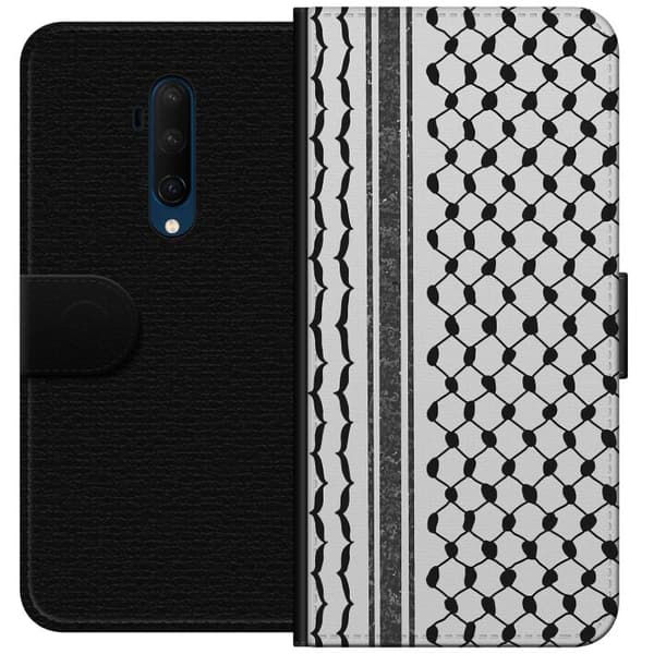OnePlus 7T Pro Tegnebogsetui Palæstinensisk mønster - inspireret af traditionel stil keffiyeh-stof