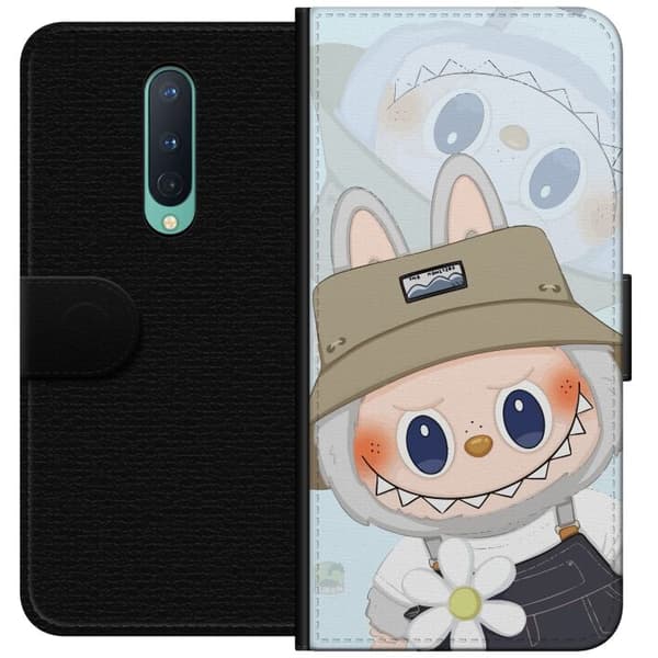 OnePlus 8 Tegnebogsetui Labubu med hat - Pop Mart figur Mr. Butcher i retro-stil med karakter