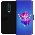 Miniatyrbillede 1 af 3: OnePlus 8 Tegnebogsetui Adidas-inspireret blåt design - sporty motiv med retrovibe i blå toner