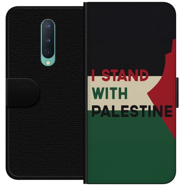 OnePlus 8 Tegnebogsetui Stå sammen med Palæstina - solidaritetsdesign med en stærk besked