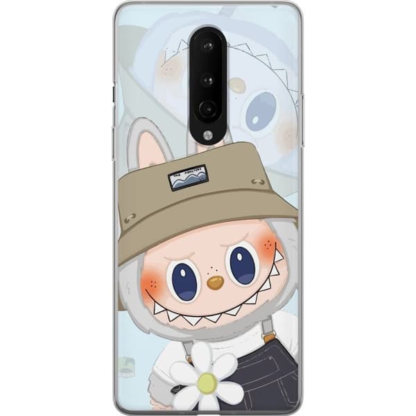 OnePlus 8 Gennemsigtig cover Labubu med hat - Pop Mart figur Mr. Butcher i retro-stil med karakter