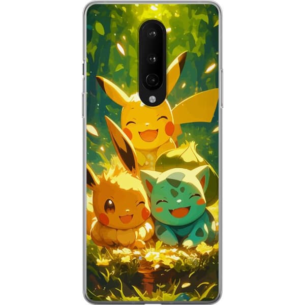 OnePlus 8 Gennemsigtig cover Pixelmonster spillestil - farverig design til retro-elskende gamere