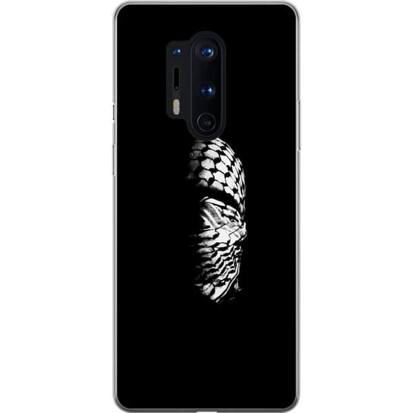 OnePlus 8 Pro Genomskinligt Skal Keffiyeh-mönster – klassisk svartvit palestinasjal med kulturell tyngd