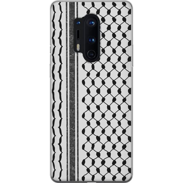 OnePlus 8 Pro Läpinäkyvä kuori Palestiinalainen kuvio - perinteiseen tyyliin inspiroima keffiyeh-kangas