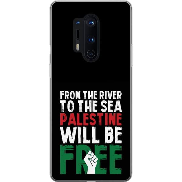 OnePlus 8 Pro Läpinäkyvä kuori Vapauta Palestiina