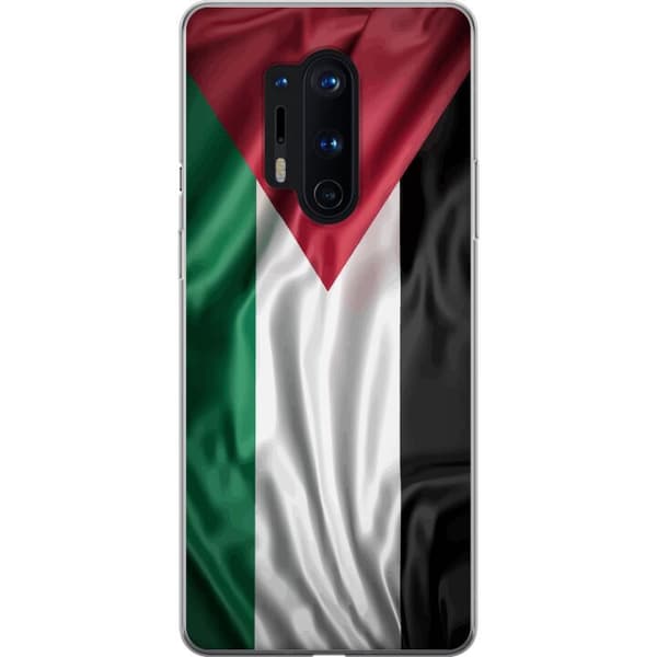 OnePlus 8 Pro Läpinäkyvä kuori Palestiinan lippu – ikoninen vapauden symboli punaisessa, mustassa, valkoisessa ja vihreässä