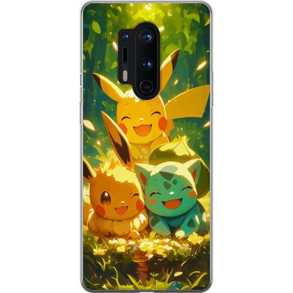 OnePlus 8 Pro Läpinäkyvä kuori Pixelmonster pelityyli - värikäs muotoilu retroa rakastaville pelaajille