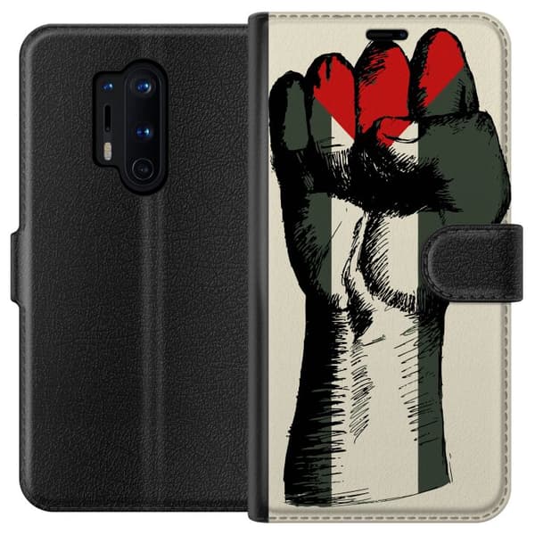 OnePlus 8 Pro Lompakkokotelo Käsi sidottu Palestinan väreihin - voimakas symboli vapausliikkeelle