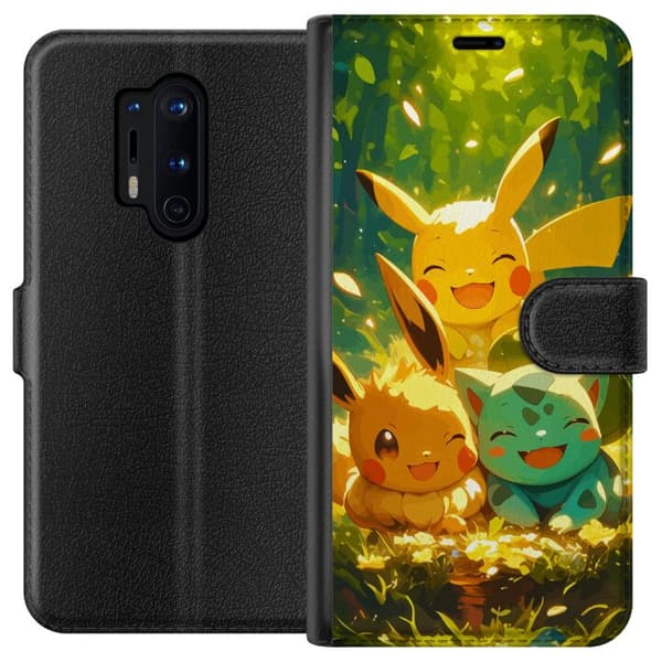 OnePlus 8 Pro Lompakkokotelo Pixelmonster pelityyli - värikäs muotoilu retroa rakastaville pelaajille