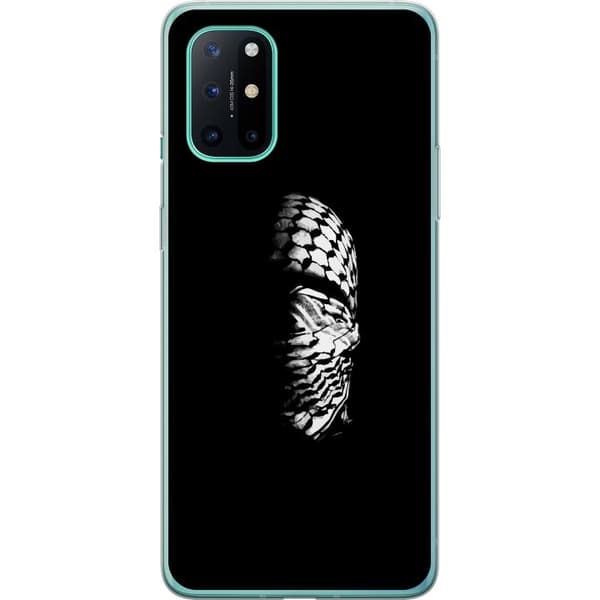 OnePlus 8T Gjennomsiktig deksel Keffiyeh-mønster - klassisk svart-hvit palestinsk sjal med kulturell betydning