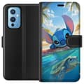 Miniatyrbillede 1 af 3: OnePlus 9 Tegnebogsetui Stitch med skildpadde - sød blå alien i tropisk strandmiljø fra Disney