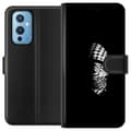 Miniatyrbillede 1 af 3: OnePlus 9 Tegnebogsetui Keffiyeh-mønster - klassisk sort-hvid palæstinensisk tørklæde med kulturel betydning